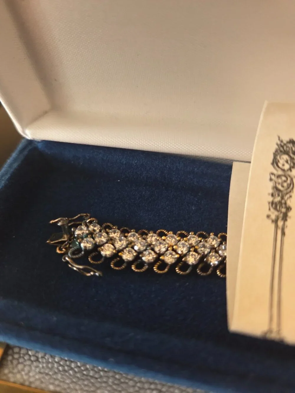 Camrose & Kross Jacqueline Kennedy Reproduction Crystal Tennis Bracelet with Box